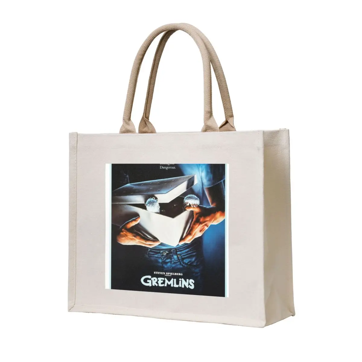 

gremlins 1984 original movie new silk poster Tote Bag Women's shopping bag Canvas bag for women Big women Cloth