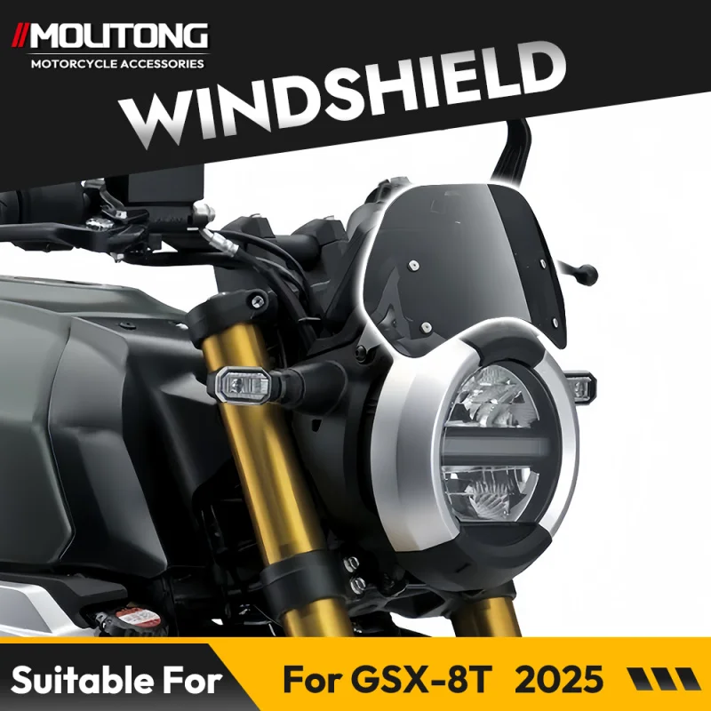 

GSX-8T Motorcycle Windshield Wind Deflector Front Spoiler Meter Visor Accessories 2025 Model Year