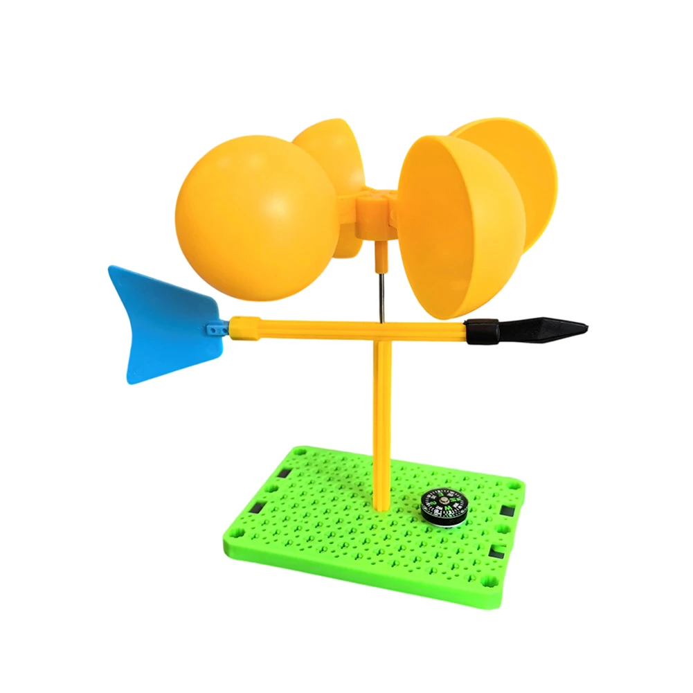 Weather Monitoring Model Kit: Wind Vane with Anemometer Function Bright Visual Design 22 x 9 x 5.5 cm Dimensions