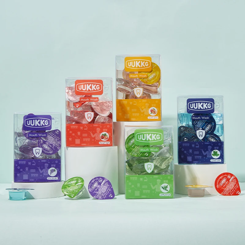 

Independent single-serve mouthwash - freshens breath, removes odor, and leaves a lasting fragrance.