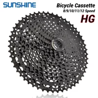 Cassette de bicicleta SUNSHINE, rueda libre negra para bicicleta de montaña, volante HG de 8/9/10/11/12 velocidades para especificación de estructura SHIMANO HG
