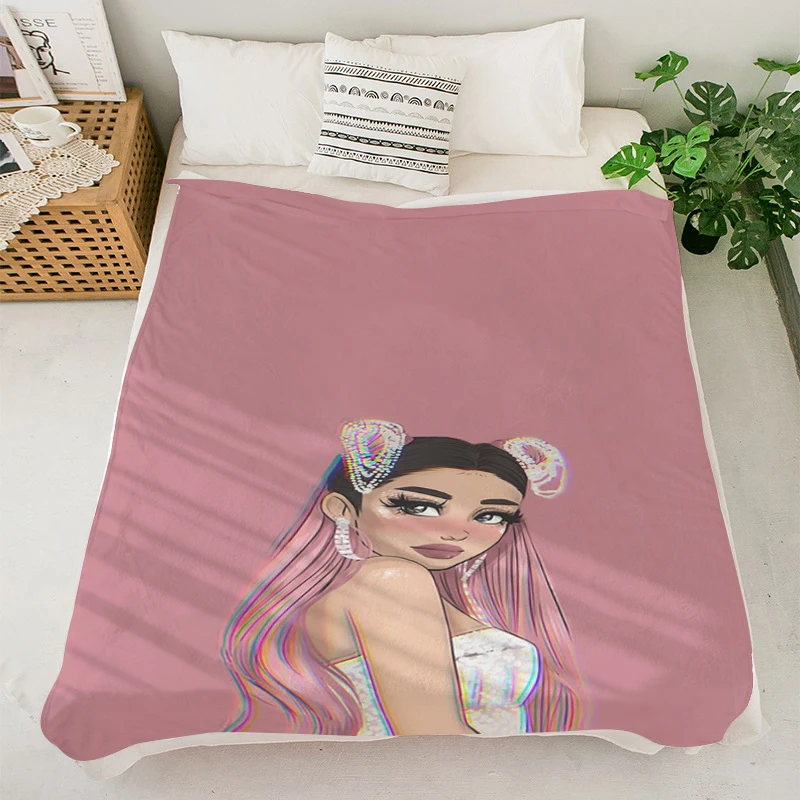 Double Bed Blankets for Winter S-Ariana Grandes Blanket Warm Fluffy Soft Blankets Microfiber Bedding King Size Blanket Downy