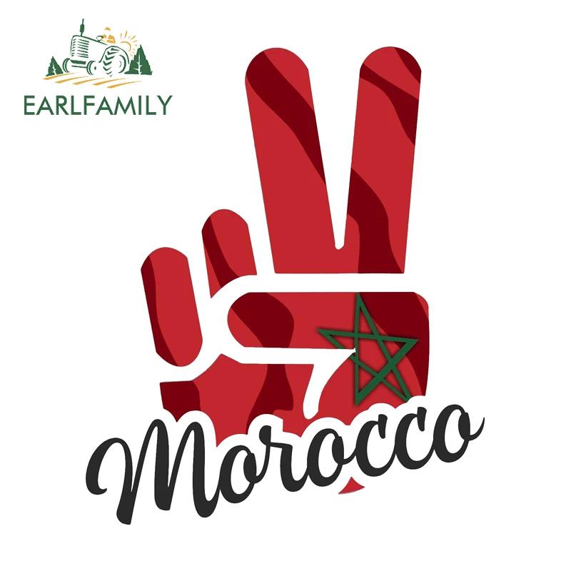 

EARLFAMILY Наклейка «Марокко» для путешествий, забавные автомобильные стикеры, персонализированные наклейки на бампер, багажник, лобовое стекло, виниловые наклейки с защитой от солнца, модные наклейки на кузов автомобиля