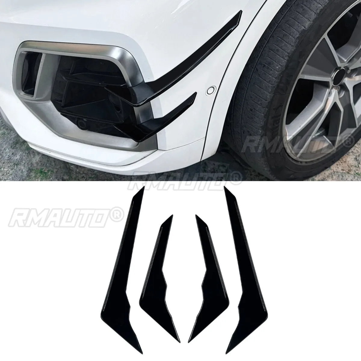 

Для Arudi Q5 автомобильный передний бампер, боковой сплиттер, сплиттер, автомобильный комплект крыльев для Audi Q5 2020-2024, сплиттер, автомобильные аксессуары