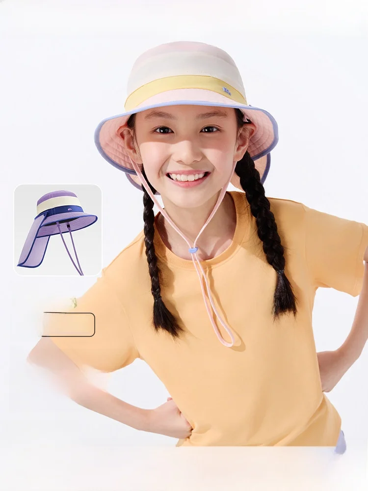 bamboo-forest-children's-fishing-cap-lightweight-breathable-sport-outdoor-sunshade-neck-protection-hat-shoulder-length-uv-pro