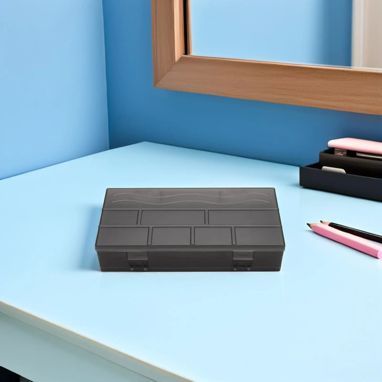 ヘアサロンシザーボックスブラックプロフェッショナル美容師用ハサミ収納ラック理髪オーガナイザーコームクリップブラシホルダー