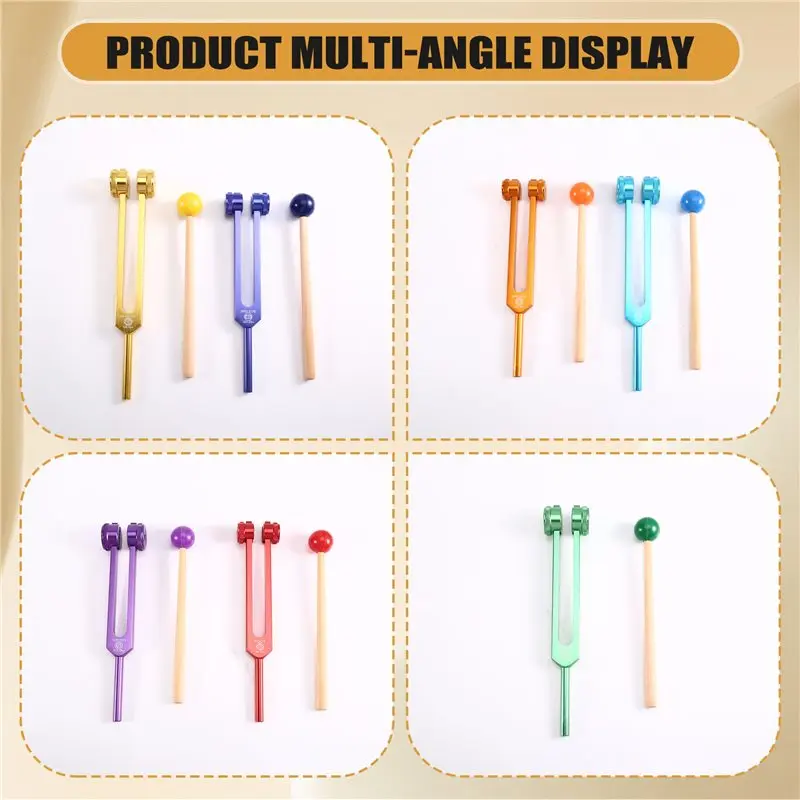 For Healing 7 Chakra Tuning Forks Set For Meditation, Yoga Sound For Healing, Frequency Therapy - view 2