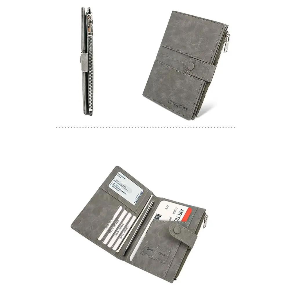 RFID Anti-Diebstahl PU Reisepass Tasche Karte Halter Passport Abdeckung Reise Brieftasche Flugzeug Check-in Karte Fall Karte Lagerung tasche Männer