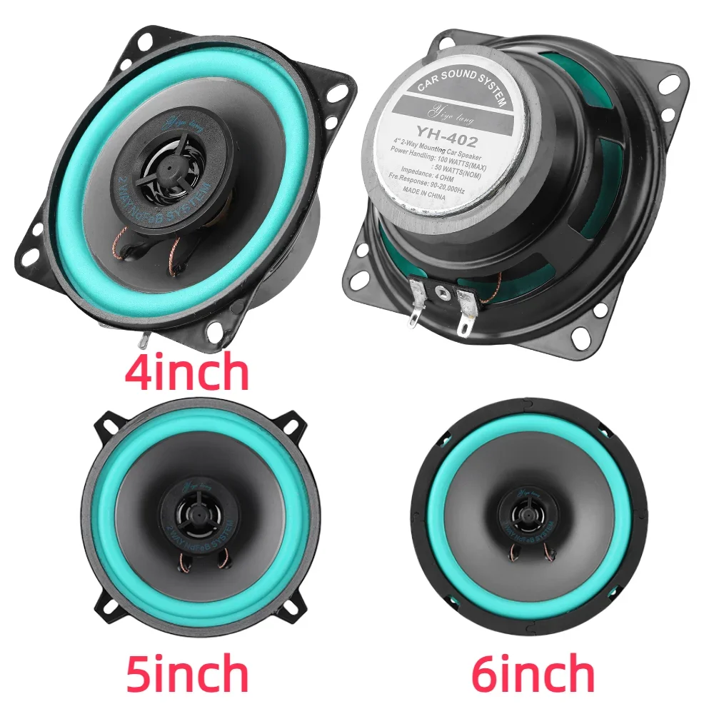 1Pc 4/5/6Inch Car Speakers Universal HiFi Coaxial Subwoofer Car Audio Music Stereo Full Range Speakers for Car Auto Speaker