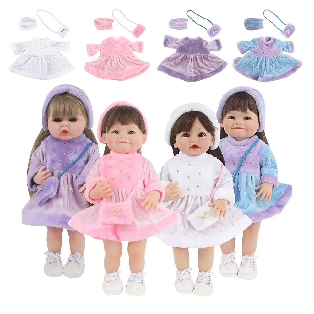 

Креативная одежда 22 дюйма/55 см, волосатое многоцветное платье Pleuche, комплект реквизита для фотосессии, подарочное мини-зимнее платье