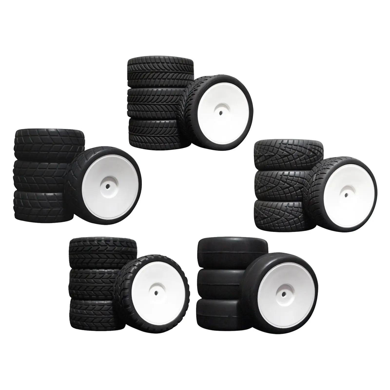 4 Pieces Plastic Wheel Tires Replace Part Spare Parts for HPI RC Car