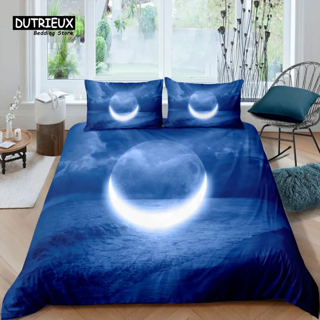 

Home Living Luxury 3D Moon Bedding Set Comfortable Duvet Cover Set Kids Bedding Set Queen and King EU/US/AU/UK Size