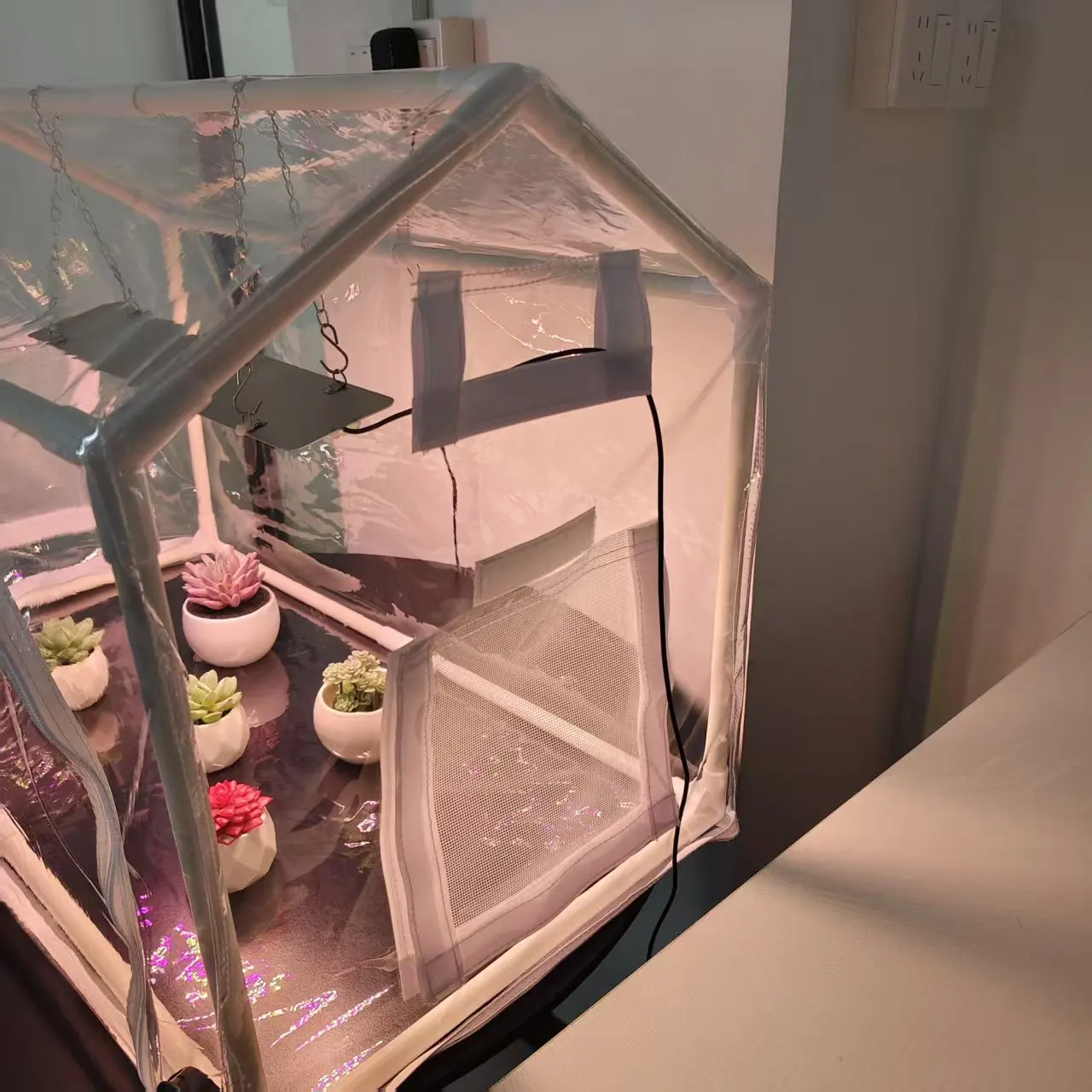 Mini Indoor Greenhouse with Thickened PVC Tent & Waterproof Base Membrane, Portable Ideal for Plant Seed Starting&Raising