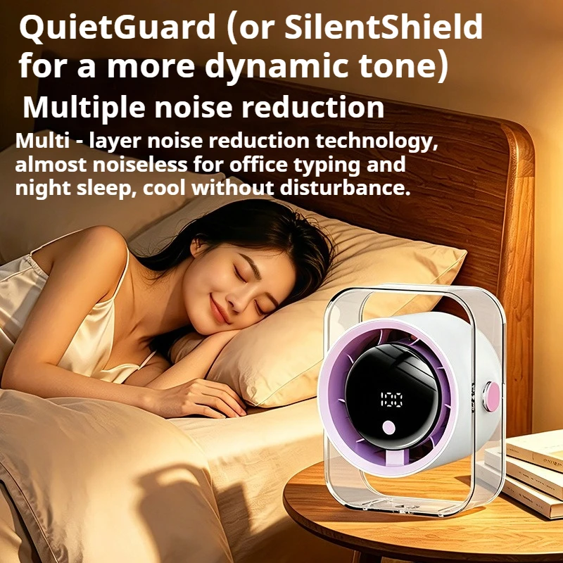 AI Semiconductor Refrigeration Desktop Bladeless Fan，supports three installation modes: desktop, wall-mounted and hanging.