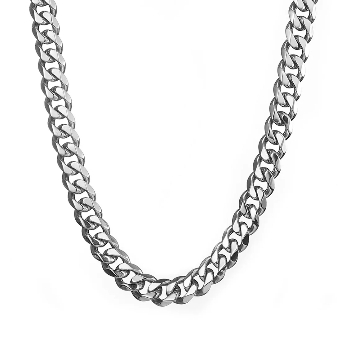 316L Edelstahl-Kettenhalskette für Männer 7MM-15MM Dicke Lange Ketten Männlicher Halsschmuck Punk-Accessoires – Detail 2