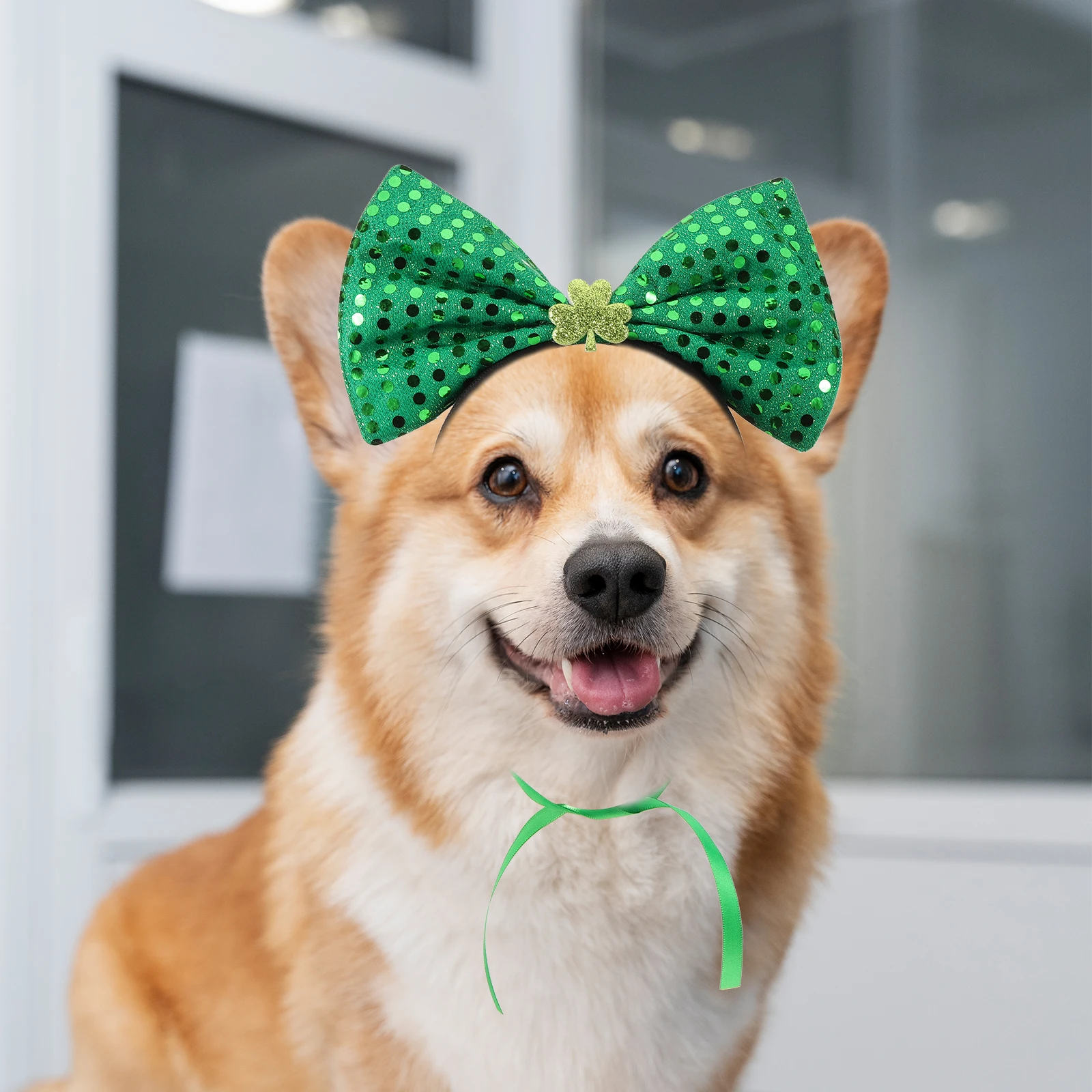

Pet Hair Head for Pet Decorating Supplies Dog Cat St Patrick Day Party Props Costume Accessories Adjustable Size Soft Materials