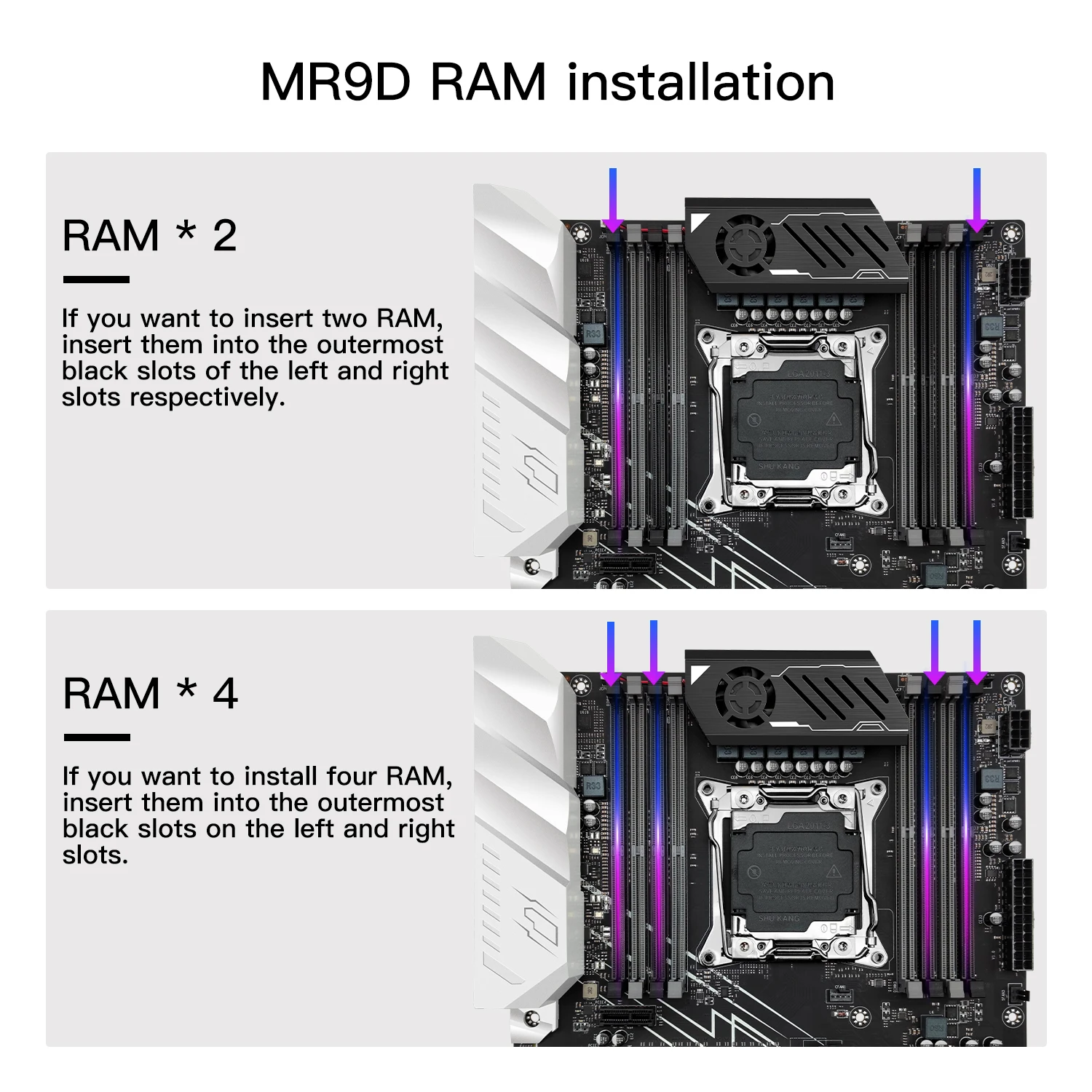 MACHINIST X99 Motherboard Set LGA 2011-3 Kit Xeon E5-2697 V4 CPU With 8 Slot 64GB DDR4 ECC 2133MHZ Memory NVME SATA M.2 ATX MR9D