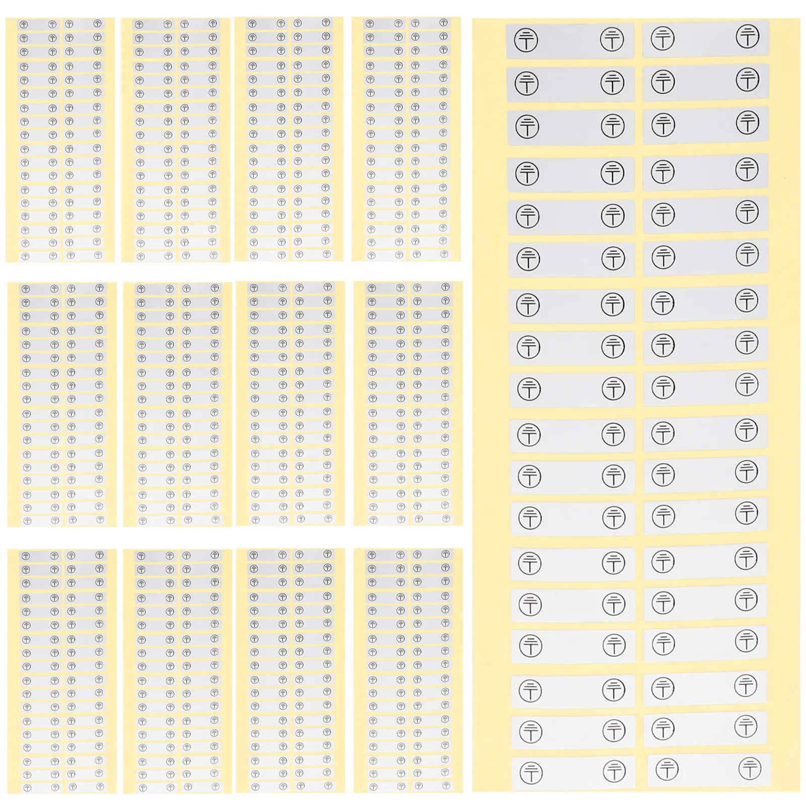

100pcs Electrical Wiring Labels Waterproof Wire Number Stickers For Ground Neutral Wires Electrician Safety Decals