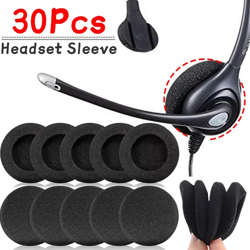 30-10Pcs Sponge Headset Replacement Memory Foam Ear Pads 35/45/50/55/60mm for Logitech PC960 Stereo Headset USB Earphone Pillow