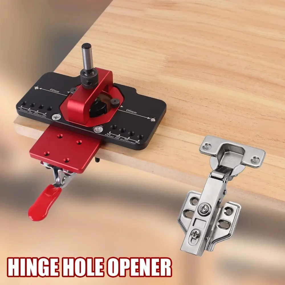 

Woodworking 35mm Concealed Hinge Jig Kit Aluminum Alloy High-quality Hole Drilling Guide Locator Accurate Positioning