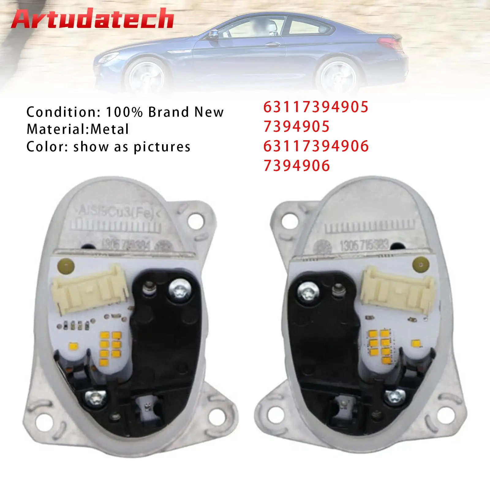 

Artudatech Left+Right LED Turn Signal Light Control Module For BMW F06 F12 F13 Car Accessories