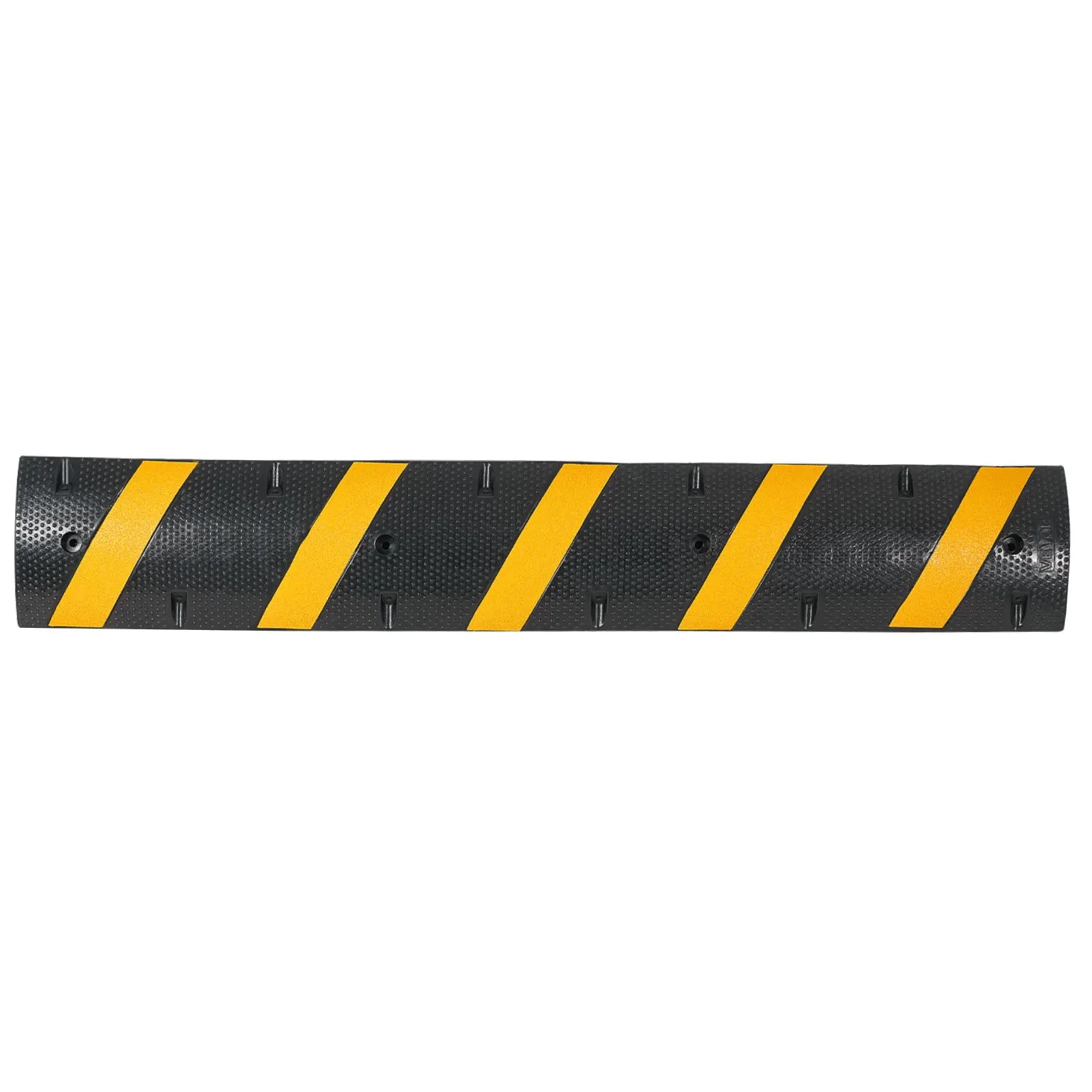 

6FT Rubber Speed Bump, 2 Pack, 2 Channel Heavy Duty Traffic Speed Hump, 22000 lbs/Axle Load Capacity, 72 in Cable Protector R