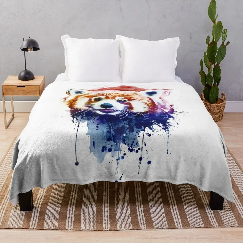 

A Cute Red Panda Throw Blanket Spring Fall Cozy Throw Blanket for Couch