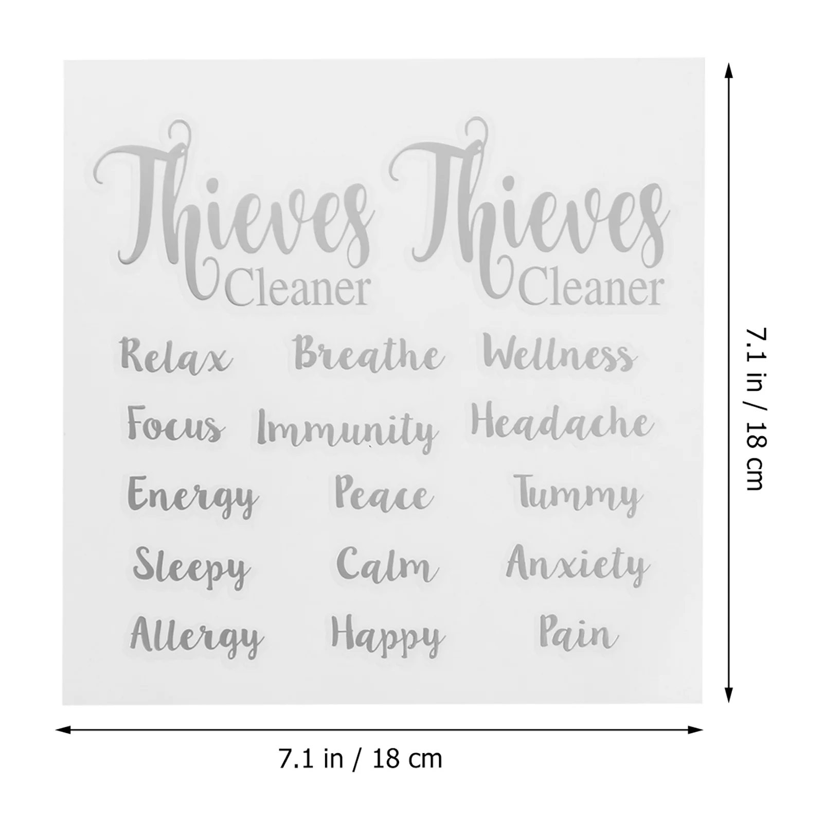 6 Sheets Essential Oil Bottle Stickers Waterproof Self-Adhesive Labels for Jar Storage Bottle Organization