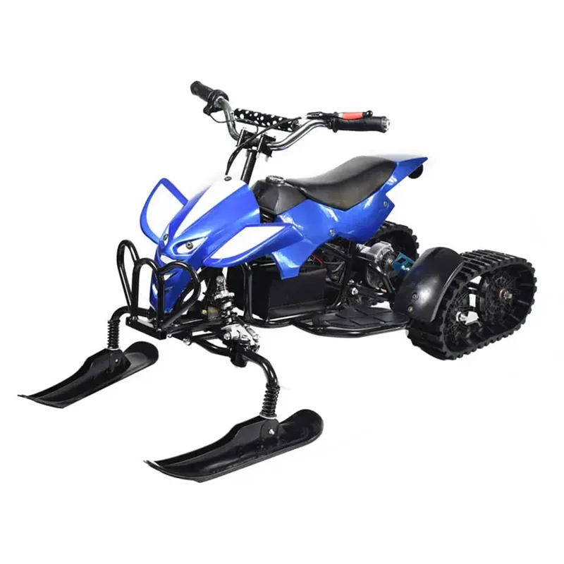 Crawler Snowmobile 110cc Powerful Electric/Petrol Ski Bike Ice Ski Tandem Mobility Scooter