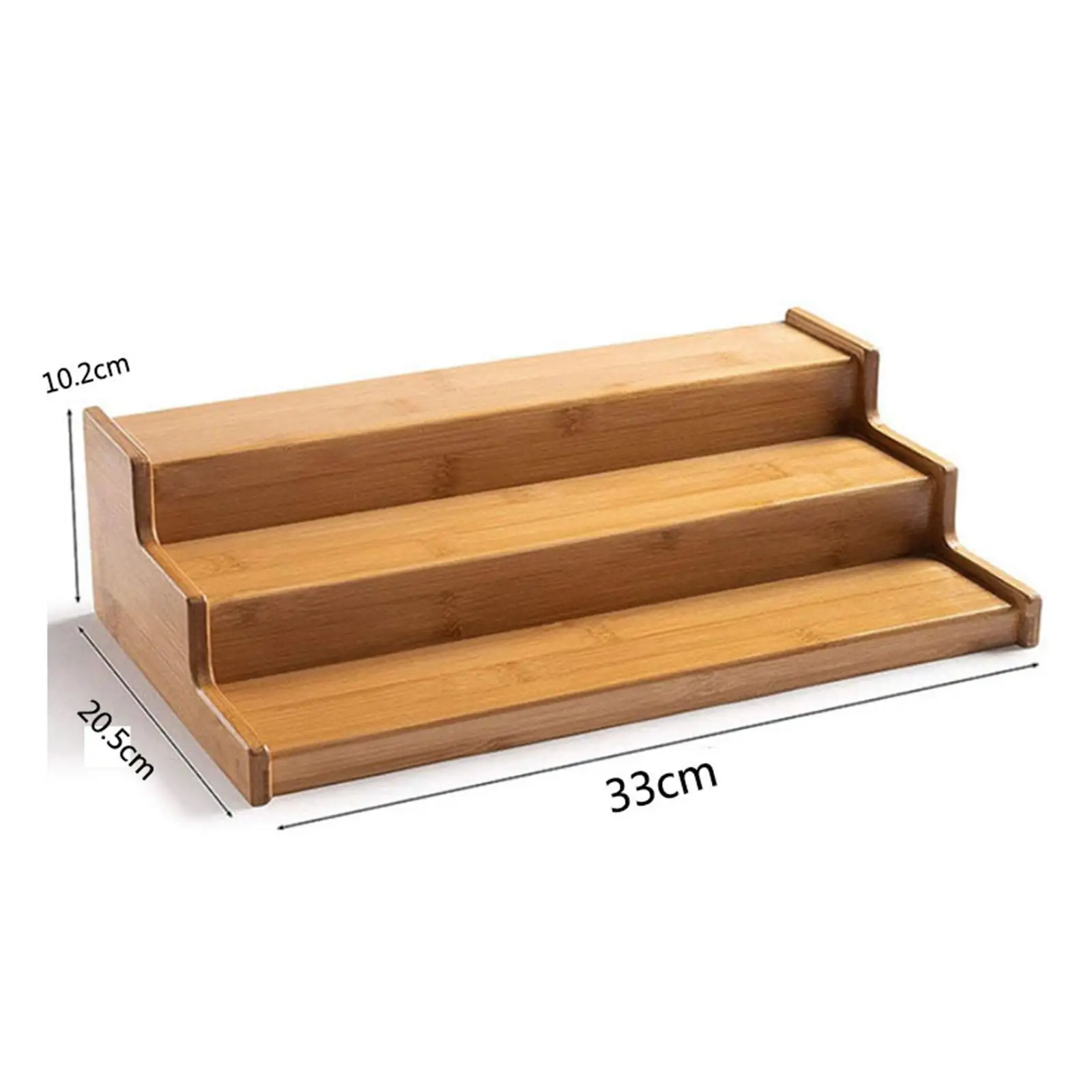 Spice Rack Wooden Kitchen Storage Organizer Bamboo Seasoning Shelf Long- Suitable for Cabinet Countertop Pantry Bedroom