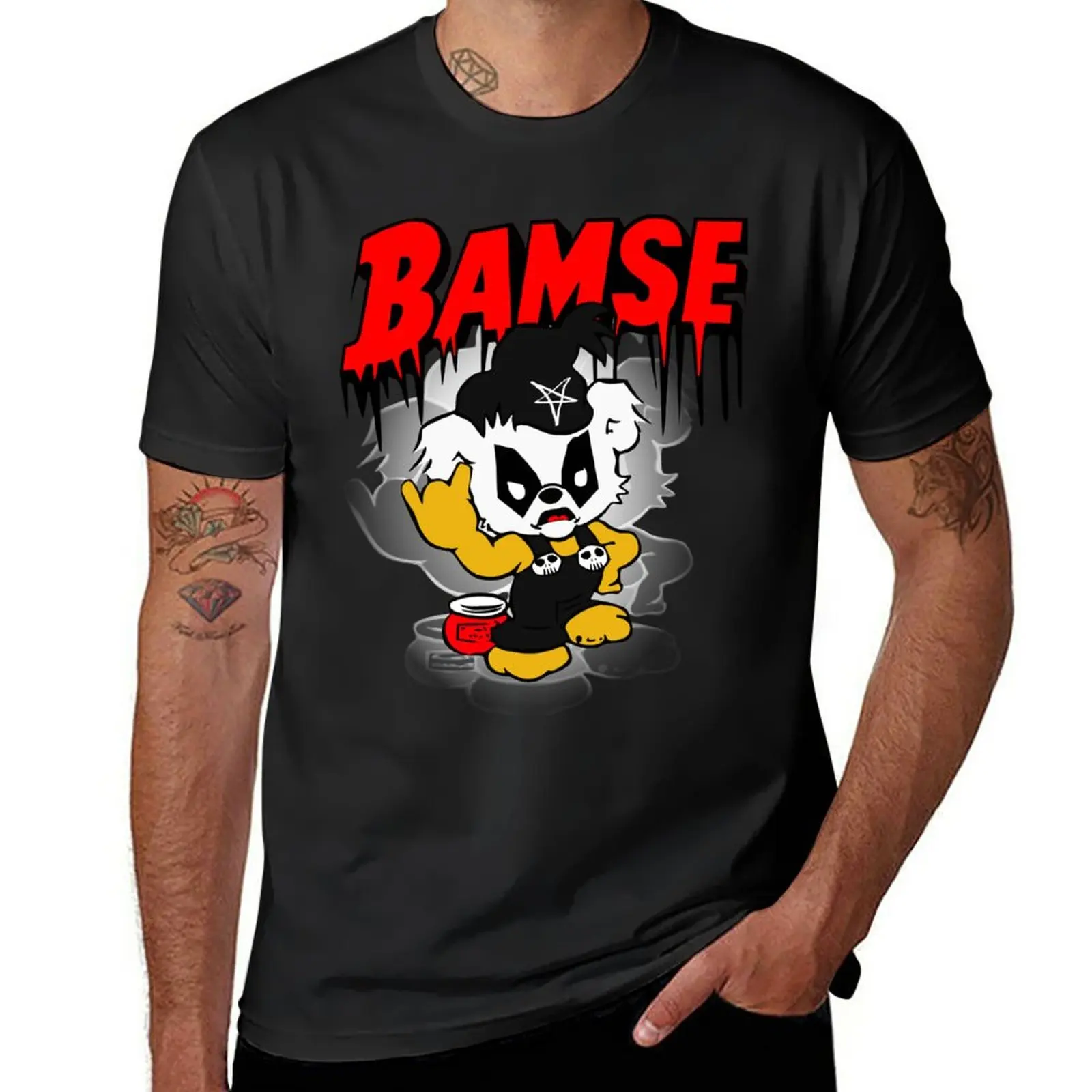 

New Black Metal Bamse T-Shirt sweat shirt black t shirt workout shirts for men