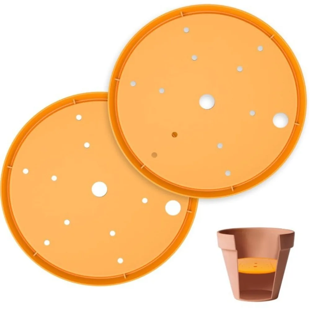

Plastic Round Flower Pot Lining Durable Removable Planter Insert Portable Drainage Holes Flower Pot Drainage Tool Patio