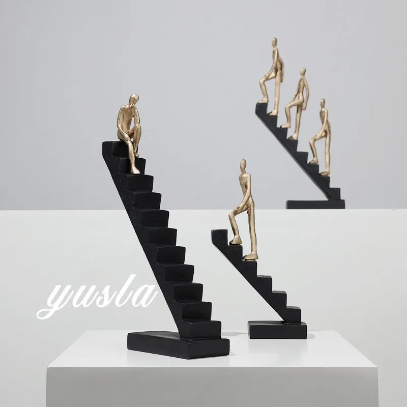 

Light Luxury Living Room TV Cabinet Crafts Resin Sideboard Figure Sculpture Ornaments Soft Decorations Office