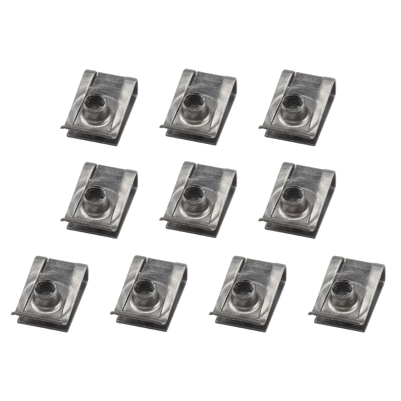 10 Pieces U Shaped Nuts Clips High Strength Automotive Speed Fasteners