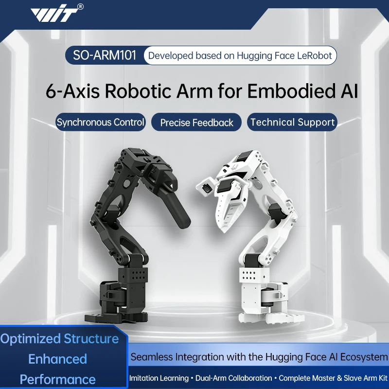 

SO-ARM101 Kit (Pro) Low-Cost Open-Source 6-Axis AI Robotic Arm Servo Motor Kit for LeRobot Hugging Face Projects