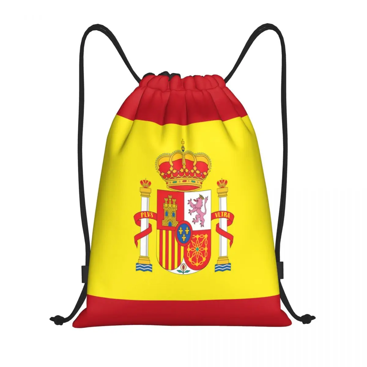 Spain Drawstring Backpack Sports Gym Sackpack Super Poly Football String Bags for Exercise