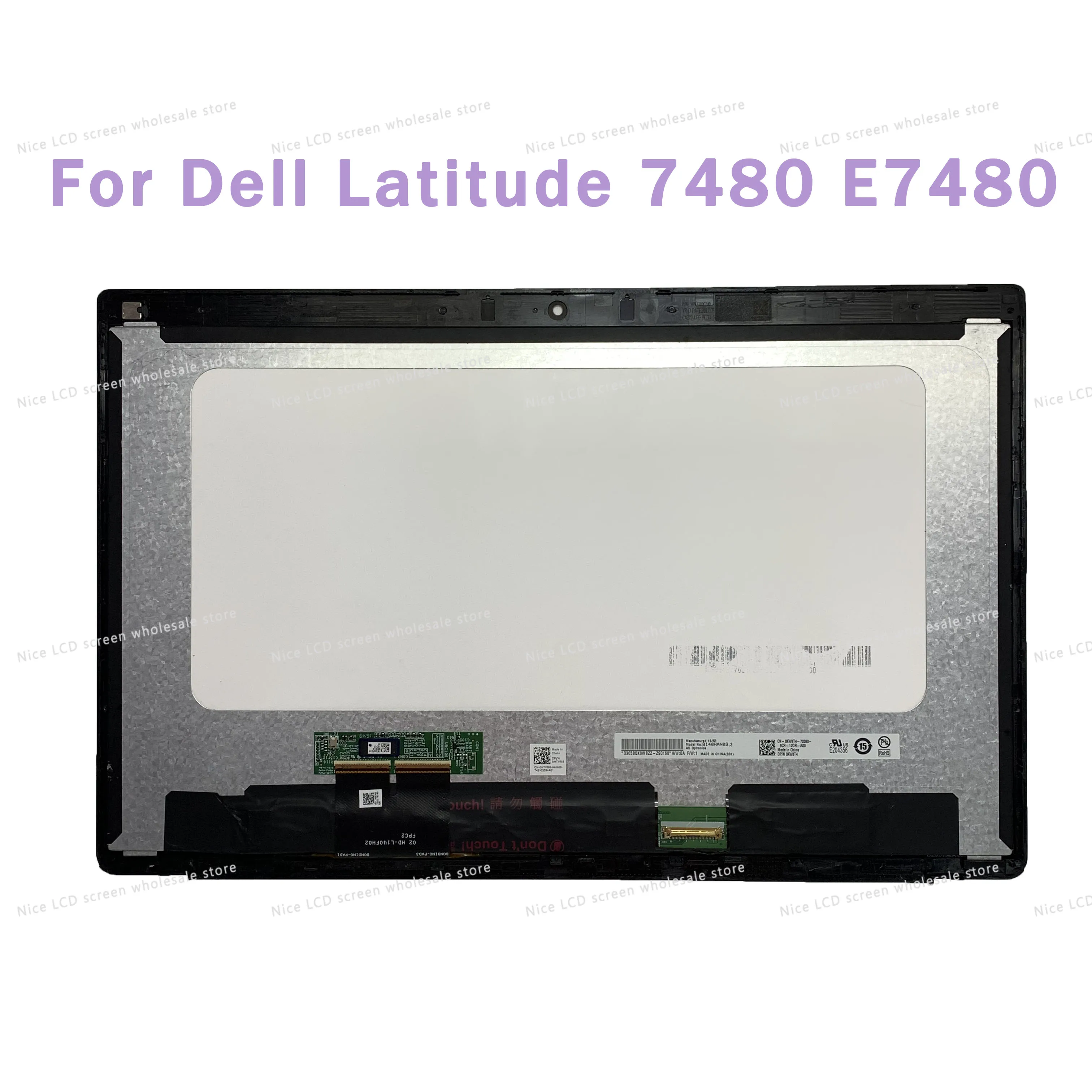 14.0 Inch For Dell Latitude 7480 e7480 LCD Touch Screen Display Digitizer Assembly 1920x1080 2560x1440