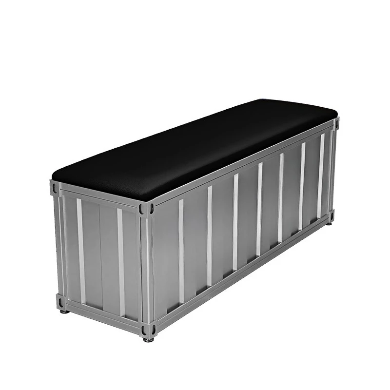 

long stool, Internet celebrity household industrial style storage stool, clothing store, gym rest area, long sofa stool