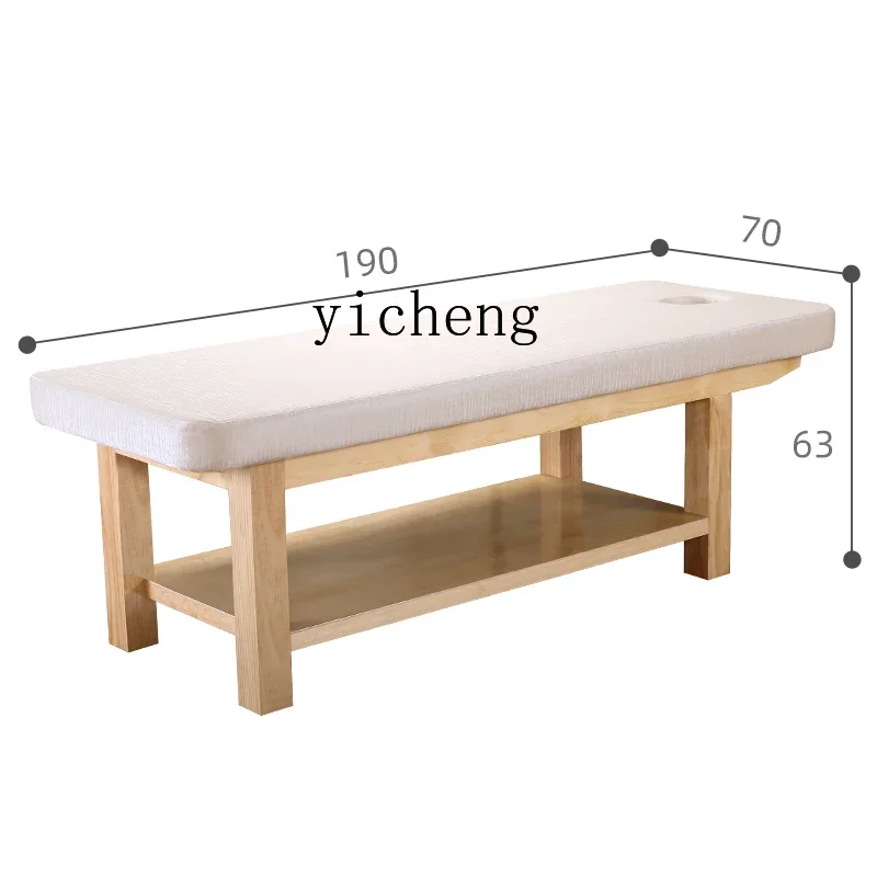 W5.18 solid wood beauty massage massage bed with chest hole traditional Chinese medicine ear picking special bed