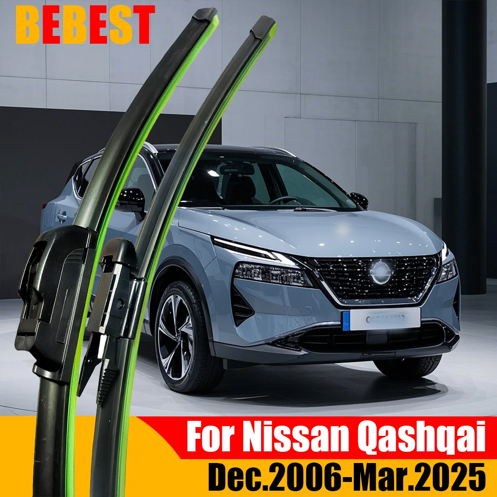 Für Nissan Qashqai J10 J11E J11R J12 2006-2025 Frontscheibe Wischer Klingen 2PCS Windschutzscheibe Fenster Zubehör 2021 2022 2023