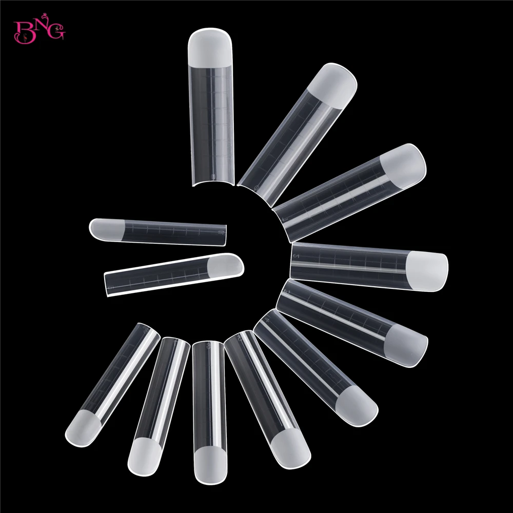 BNG 120Pcs Matte Dual Nail Forms for Gel Builder Professional Poly Extension Gel Top Forms Acrylic Nail Molds High Quality Mould