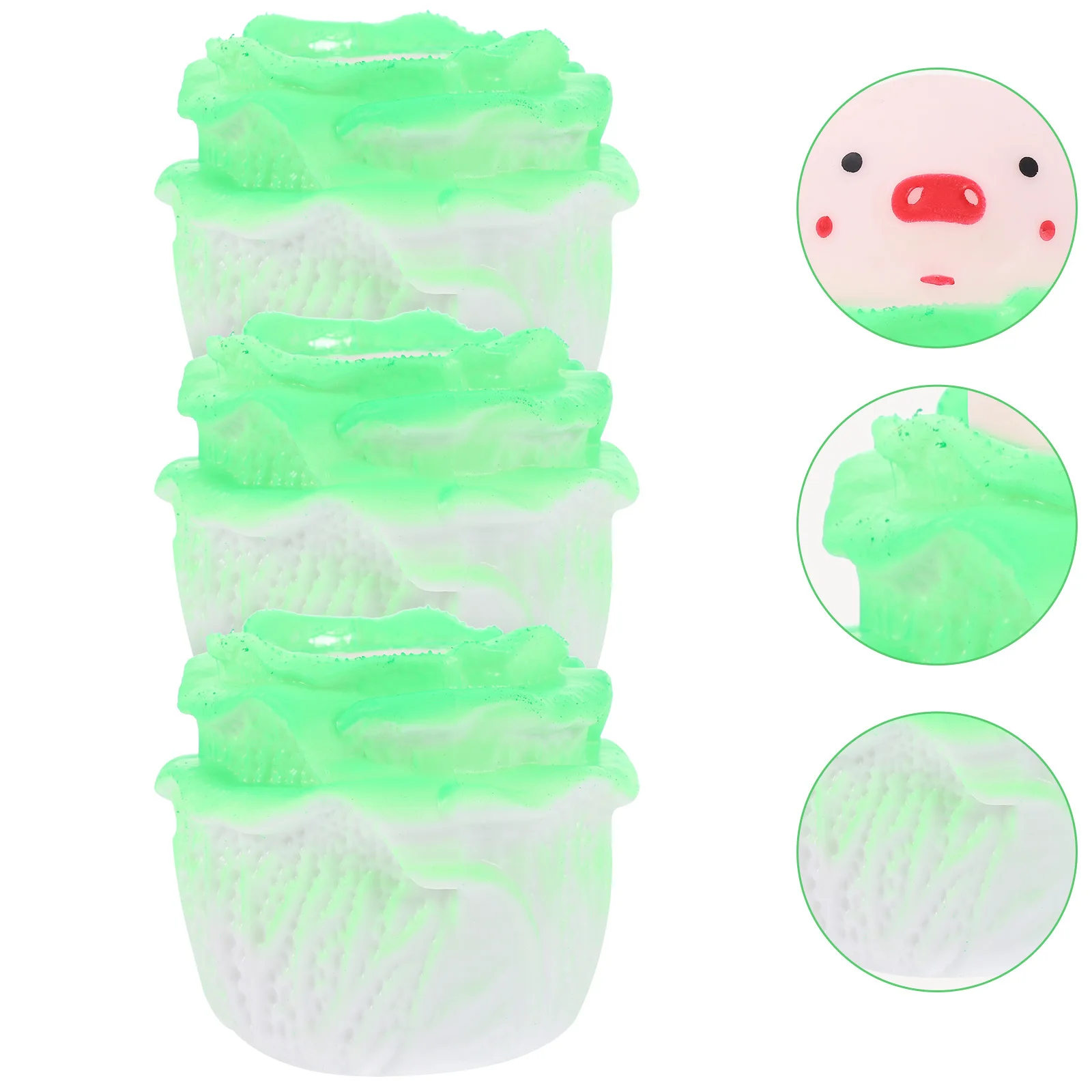 3 قطعة خنزير الملفوف ضغط Tpr بسط الإجهاد الإغاثة اللعب الحسي للقلق مضحك الحيوان على شكل تخفيف الضغط الصغيرة #4