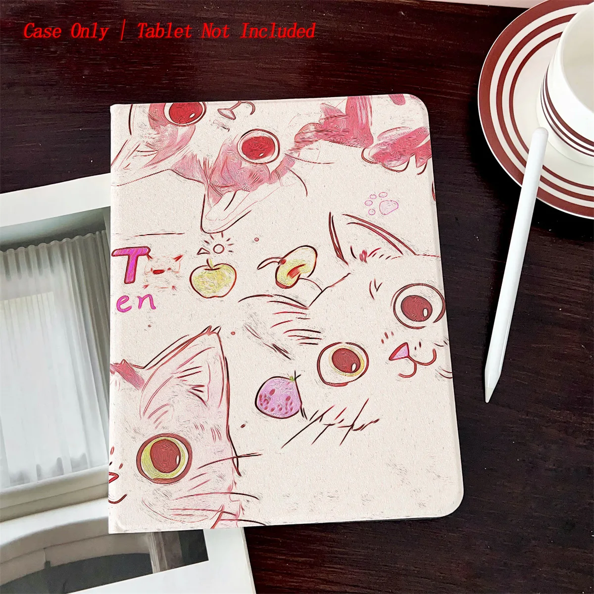 

Book Style iPad Case with Pen Slot & Multi-Print, Auto Sleep/Wake, Simple Fresh Style, 8 Styles Optional for Pro/Air/Mini Series