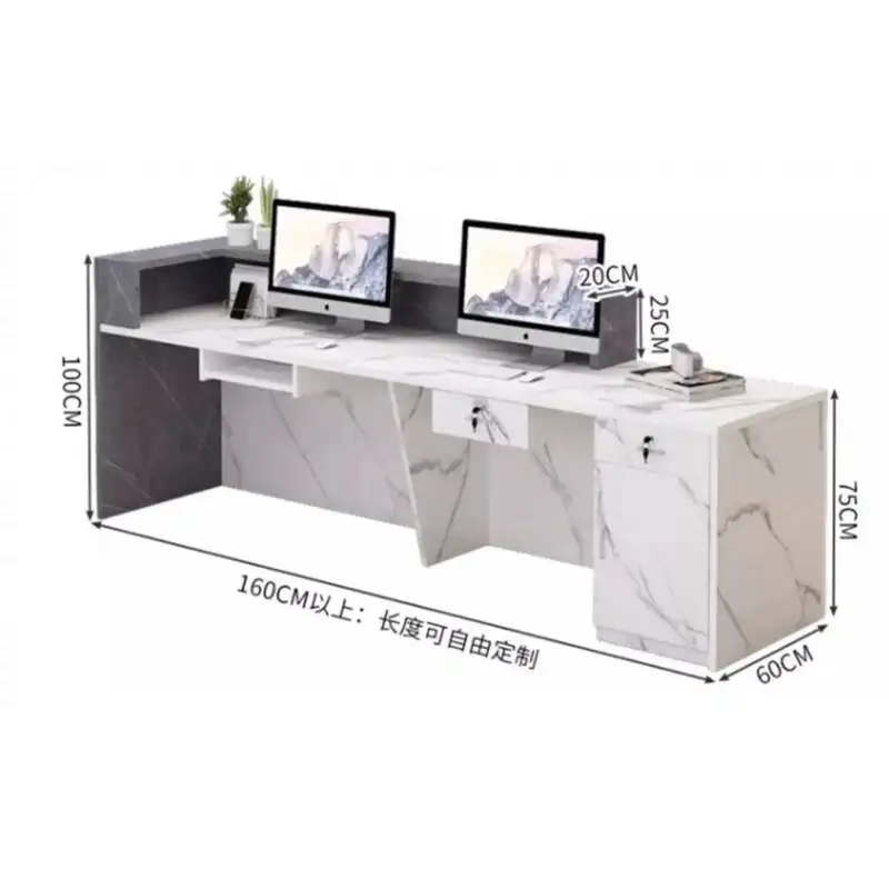

Reception Profissional Nordic Modern Desks Luxury Beauty Salon Reception Desks Display Design Mostrador Commercial Furniture