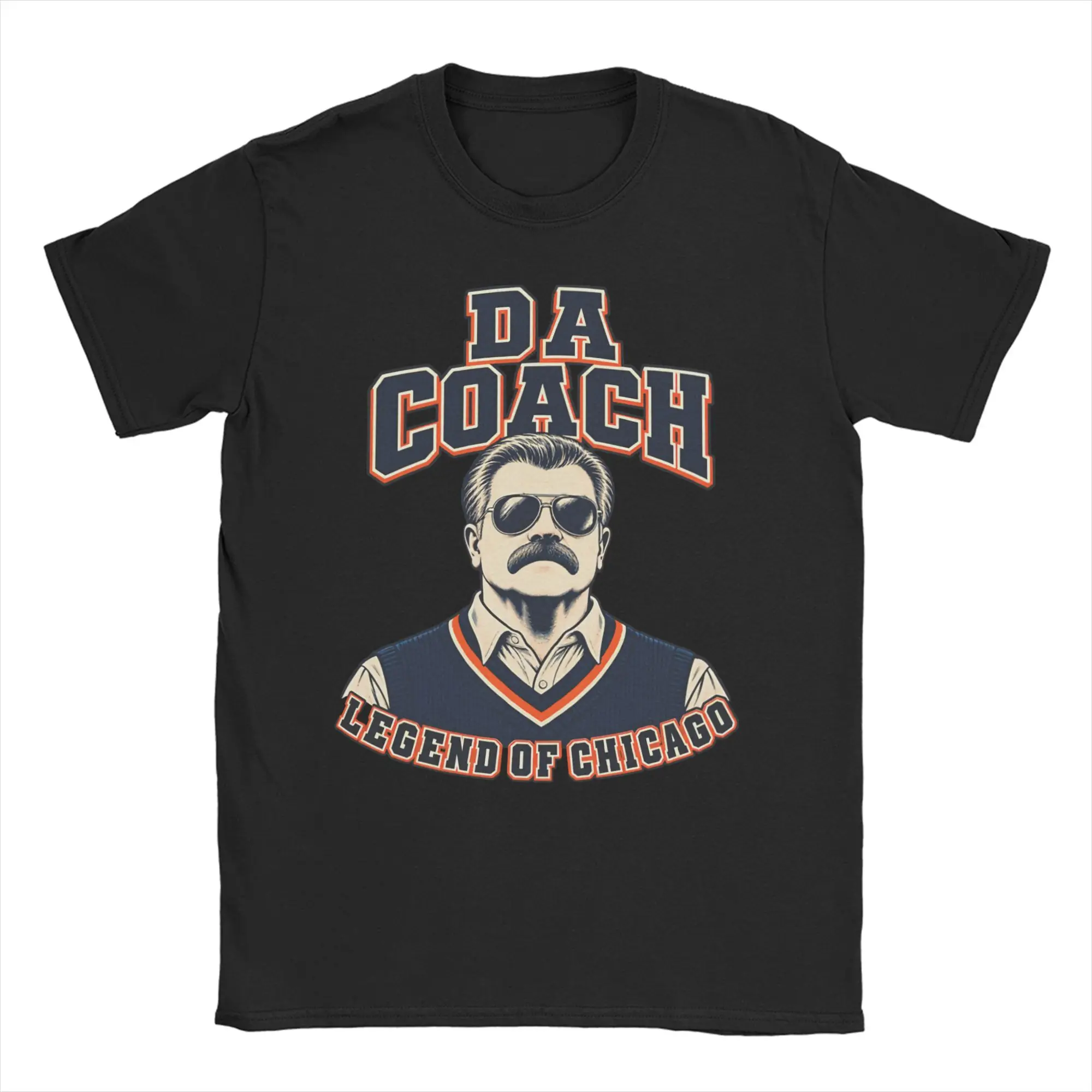 Mike-Ditka Da-Coach Legend Portrait Men Women's T Shirt  Fun Tees Short Sleeve Round Collar T-Shirt Cotton Printing Tops