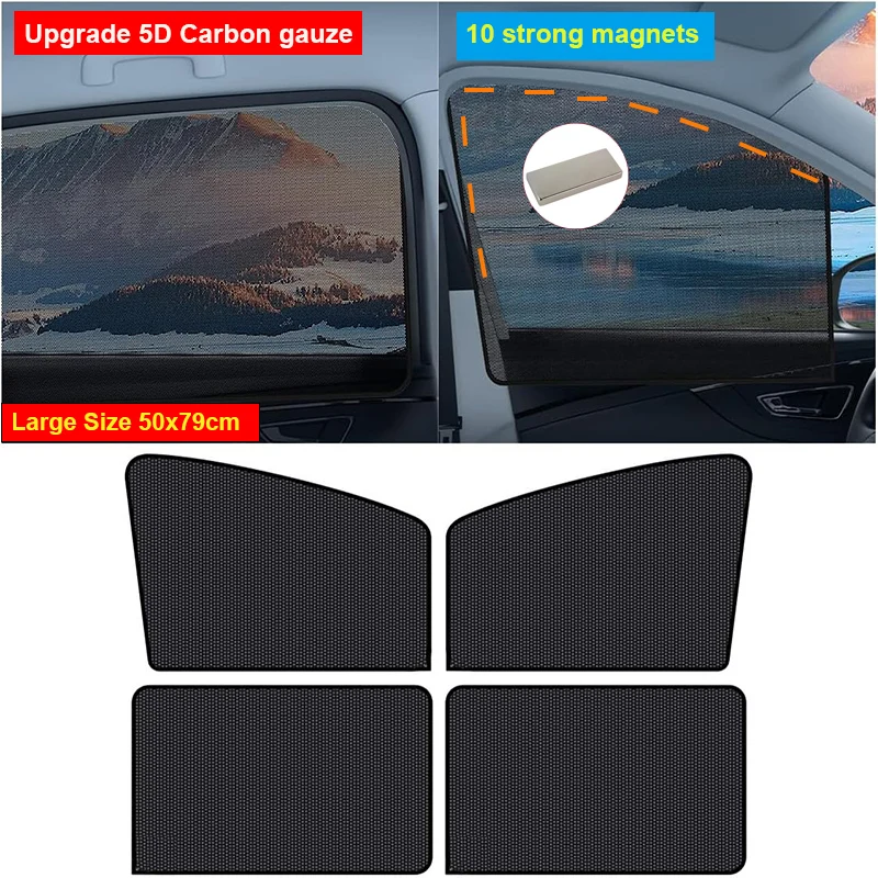 

Magnetic Car Window Sunshades Cover UV Protection Sunscreen Block Sunlight for Side Front Rear Window Automotive Accessories