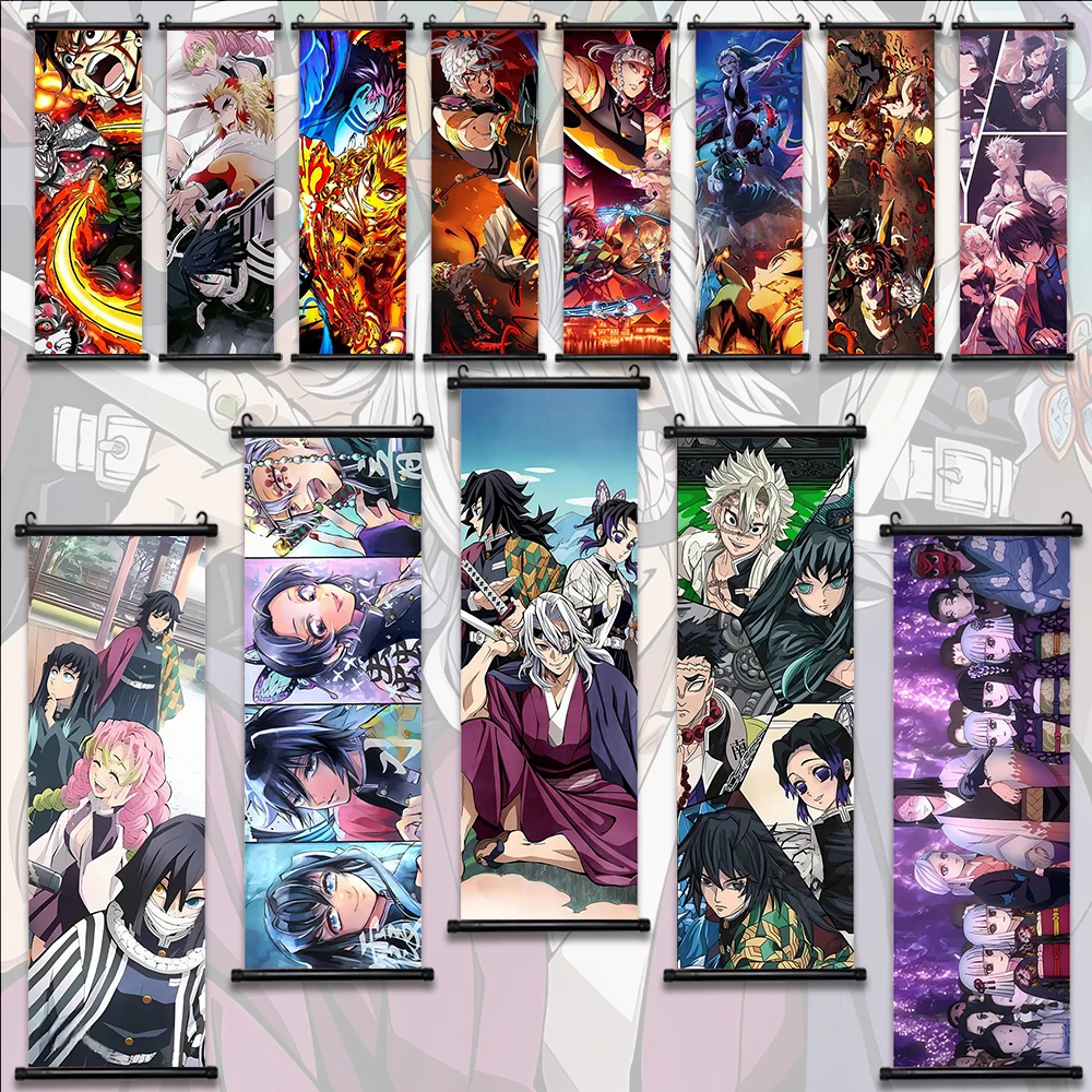 

DemonSlayer Tanjiro Wallpaper Hashira Wall Artwork Canvas Hanging Scroll Poster Painting Picture Print Anime Home Decoration Art