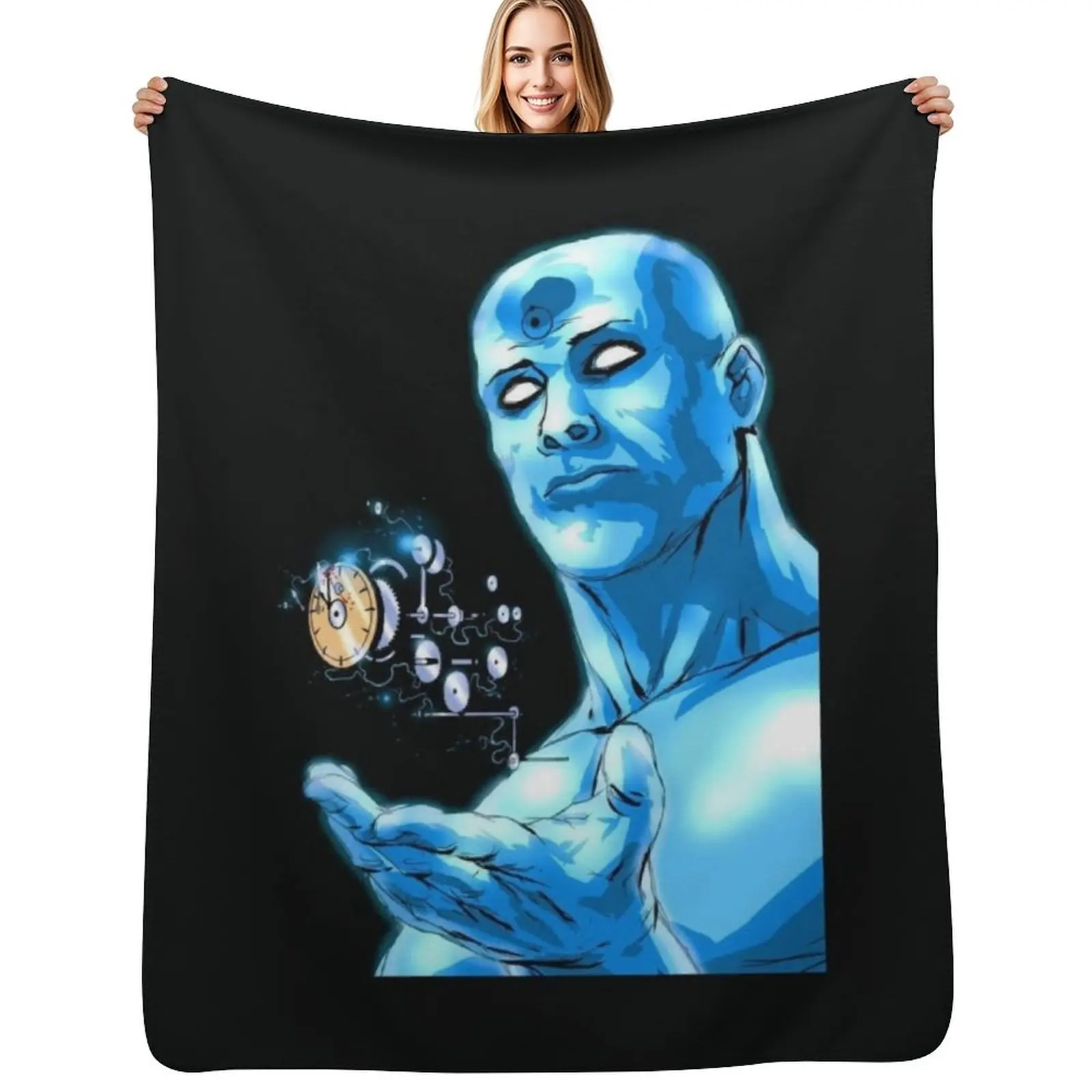 doctor manhattan Throw Blanket All Weather Soft Throw Blanket for Sofa