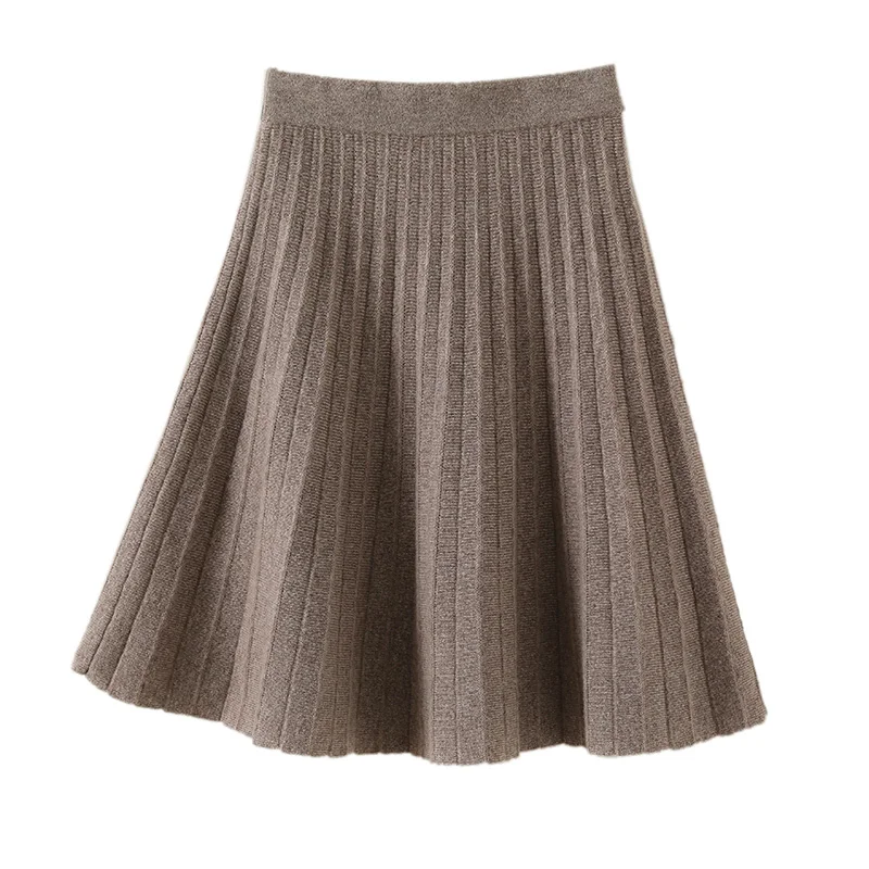 2024 Autumn/Winter New Women's Skirt 100% Pure Wool Knitted Women's Short Skirt Korean Edition Fashion Cashmere Skirt