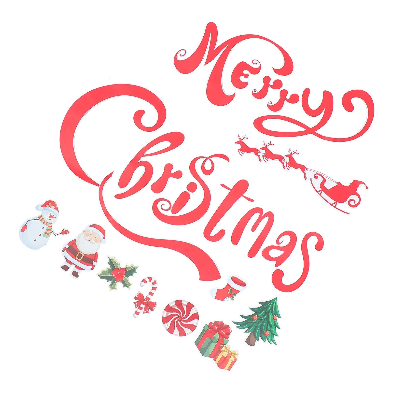 

PVC Creative Fridge Magnet Sticker Lightweight Compact Snowman Design Christmas Party Kitchen Decoration Gifts
